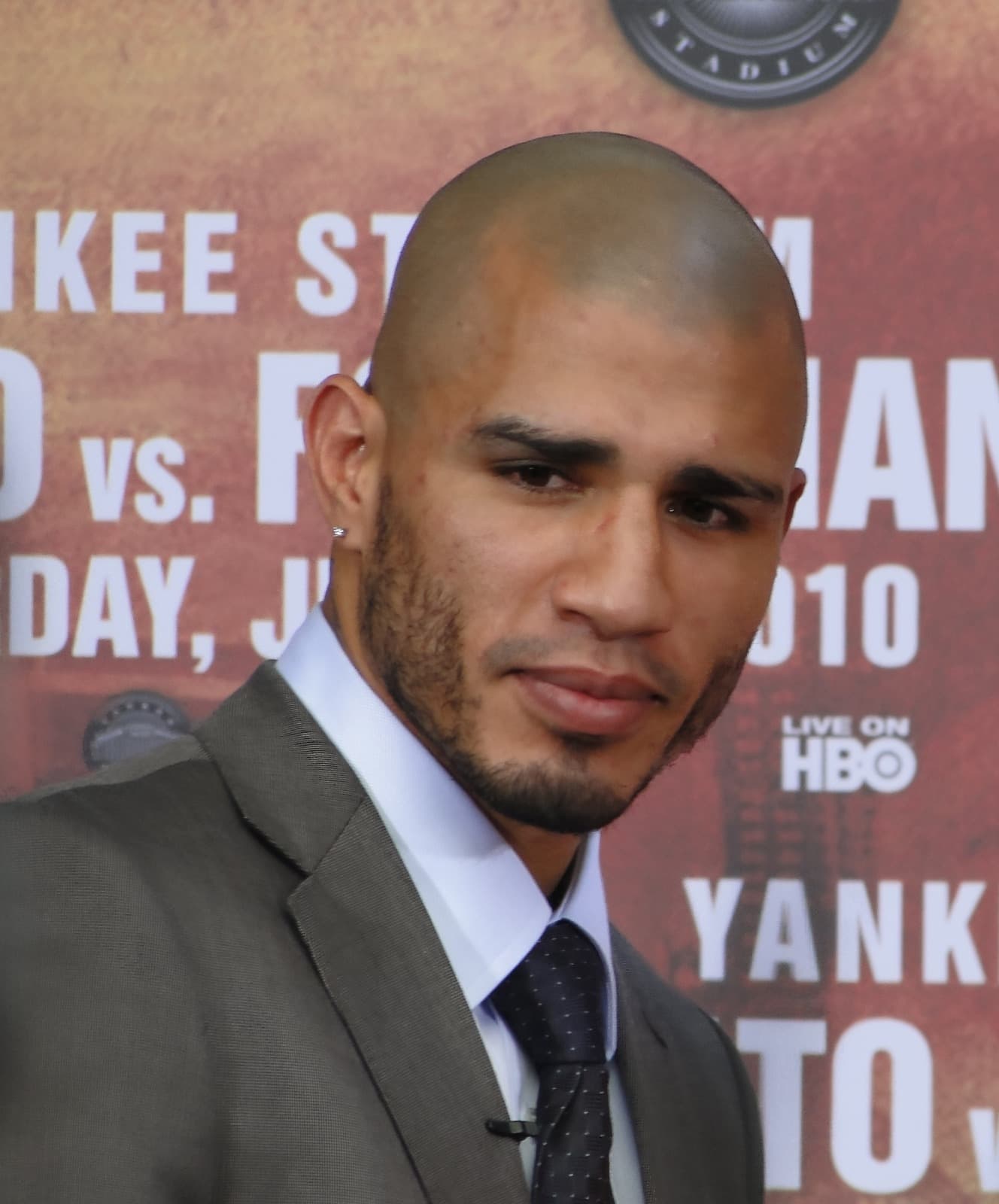 Miguel Cotto celebrating world championship victory